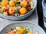 Salade de quinoa au melon, courgette et menthe