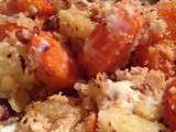 Patata/Carotte en crumble de noisettes & parmesan