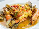 Cataplana de morue (cataplana de bacalhau). Cuisine du Portugal