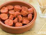 Chorizo au cidre. Tapas espagnoles