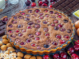 Du clafoutis au chocolat. Un délicieux dessert aux cerises