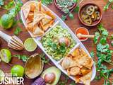 Nachos au guacamole pour un apéro à la maison