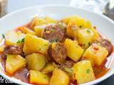 Ragoût de pommes de terre au chorizo (patatas a la riojana). Cuisine espagnole