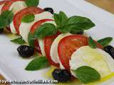 Salade caprese (tomate et mozzarella)