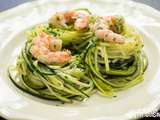 Spaghetti de courgettes aux crevettes