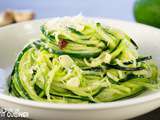 Spaghettis de courgette à l’ail