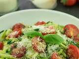 Spaghettis de courgette aux tomates cerises