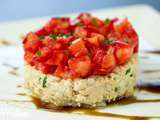 Tartare de tomate aux rillettes de thon