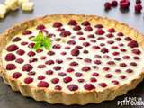 Tarte au chocolat blanc et framboises