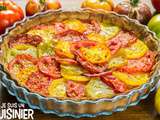 Tarte aux tomates anciennes multicolores