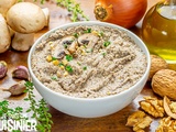 Tartinade de champignons aux noix. Recette apéro