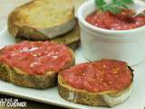 Tartines à la tomate (petit déjeuner espagnol)