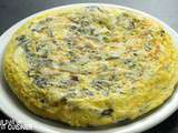 Tortilla espagnole aux blettes (omelette aux pommes de terre et aux blettes)