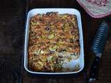 Bettelmann aux courgettes, olives noires et tomates confites