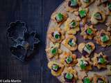 Biscuits salés (bredele) au confits d’oignons, épices de Noël et foie gras