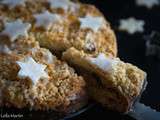 Crazy Streusel de Noël aux fruits confits, épices, agrumes et pâte d’amande