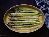 Duo d’asperges blanches et vertes, oeufs brouillés gratinés au Comté