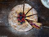 Gâteau aux fruits rouges et au fromage blanc (käsestreuselkueche)