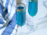 Kir au crémant d’Alsace et curaçao bleu Blue monday