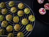 Mini-cakes au vert de poireau, lardons et tomme du Ried