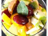 Salade de fruits jus d'orange, miel et badiane