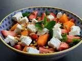 Salade fraise, melon et Feta