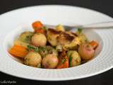 Tajine de poulet d’Alsace bio aux légumes de printemps