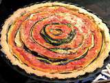 Tarte fine carottes, tomates et courgettes