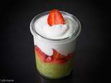 Verrine fraise rhubarbe et yaourt au lait de bufflonne d’Alsace