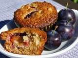 Muffins aux prunes et avoine