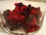 Crumble fruits rouges en verrine