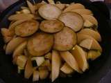 Tajine de Poulet aubergines courgettes et ses pommes de terre