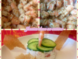 Timbale crevettes et sa pomme granny