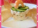 Timbale crevettes et sa pomme granny