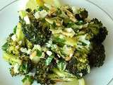 Brocoli grillé aux amandes, citron et pecorino romano