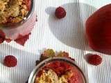 Crumble pomme framboise pour souhaiter la bienvenue à l'automne