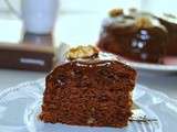 Gâteau moelleux au chocolat et aux noix (sans oeufs ni beurre)