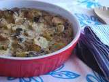 Gratin courgettes, son d'avoine et olives noires