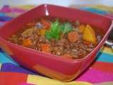 Lentilles à la marocaine aux carottes et courge betternut