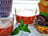 Soupe de fraises à la menthe et ramadan moubarak karim