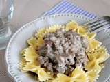 Farfalles sauce roquefort