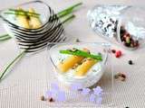 Verrine de mousse de chèvre et asperges Unic & chic