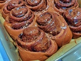 Brioche roulée à la cannelle et chocolat, cinnamon rolls au chocolat