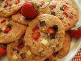 Cookies fraise et 3 chocolats