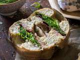 Bagels (viande des Grisons, fromage frais, tapenade, parmesan et roquette)