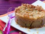 {classique} Crumble de pommes (et fleurs de violettes cristallisées) (vegan)