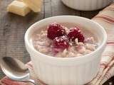 Riz au lait framboises et chocolat blanc