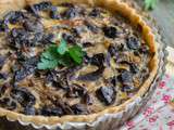 Tarte aux champignons (cèpes et bolets) et huile d’olive à la truffe blanche