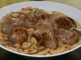 Boulettes au bœuf et sauce aux champignons