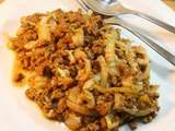 Chinese cabbage and ground beef